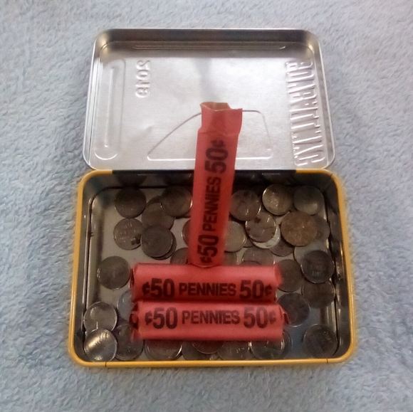 Roll of 50 1943 US Steel Pennies Circulated Condition, Three Rolls Available
